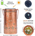 2 Pack Bee Outdoor Solar Hanging Lanterns Waterproof LED Solar Lights Metal Decorative Lanterns for Garden, Patio, Courtyard, Backyard, Yard Decor Unique Bee Gifts for Women Gardening - Image 6