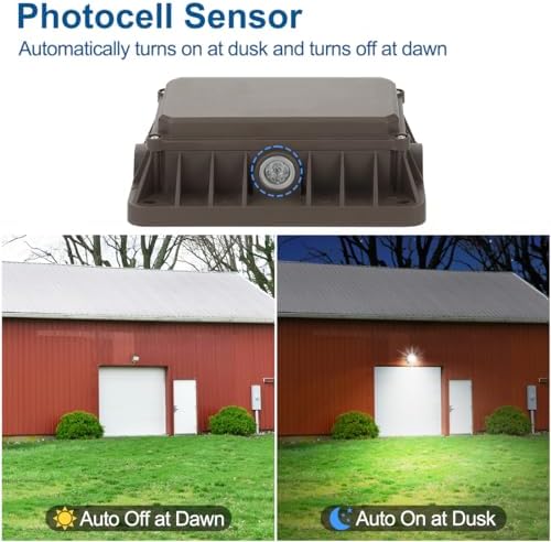 DAKASON 50W LED Flood Light Outdoor, Dusk-to-Dawn Photocell 180° Adjustable Knuckle, 6500LM 5000K Replaces 150-200W HPS/MH, IP65 Waterproof Outdoor Security Lighting Fixture, 100-277Vac, ETL Listed - Image 3