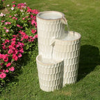 Ivory Ceramic Fountain - Elegance in Simplicity, No Lights - Image 3