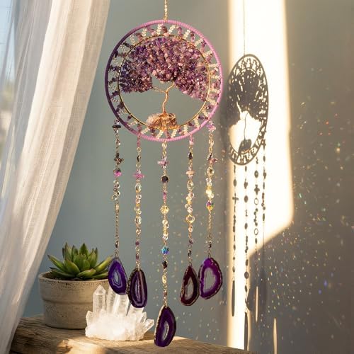 Crystal Window Suncatcher Tree of Life Sun Catcher Indoor Winodw Hanging by Dreamocean