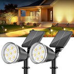 Solar Spot Lights Outdoor Waterproof: 1000LM Big Adjustable Spotlight - 2-in-1 15Hrs+ Long Lasting Spot Light - Solar Powered Spotlights Landscape Lighting for Garden, Yard, Tree, Flag, Wall, Pathway by BONLION
