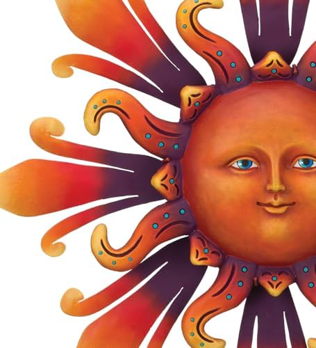 Regal Art & Gift Large Metal Sun Wall Decor, Indoor & Outdoor Sunburst Art - Image 3