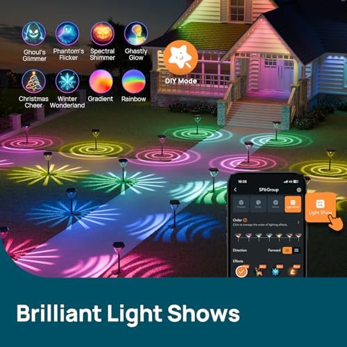 Linkind Smart Solar Pathway Lights SP6,Pattern Switch Solar Lights Outdoor - Image 4