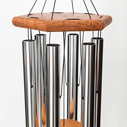 In Loving Memory 35-inch Windchime, Silver w/The Lord Bless You and Keep You… - Image 3