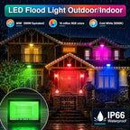 T-SUN RGB Led Flood Light 60W, 600W Equivalent Outdoor Landscape Light - Image 3