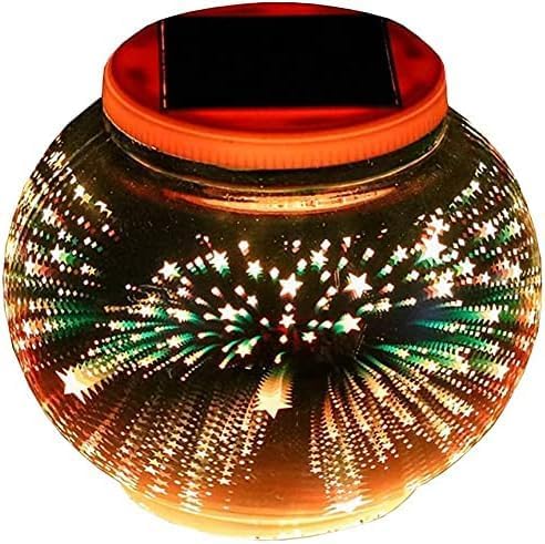 Solar Night Lights for, Mosaic Glass Ball Garden Lights, for Bedroom Party Garden Patio Yard Decoration Lighting Solar Outdoor Table Lamp (Star) - Image 2