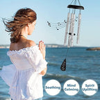 Fabuday 32'' Sympathy Wind Chimes Memorial Gift for Loss of Loved One Black - Image 3