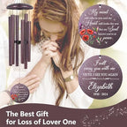 ASTARIN Personalized Memorial Wind Chime for Loss of Loved One 30/36/45 inch, Sympathy Deep Tone Wind Chimes for Mom Dad/Mother Father, Remembrance Gifts for Grief Condolence Funeral - Image 2