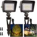 Gardenreet 12V Low Voltage Landscape Flood Lights, 5-20W, 3CCT, 2 Pack by Gardenreet