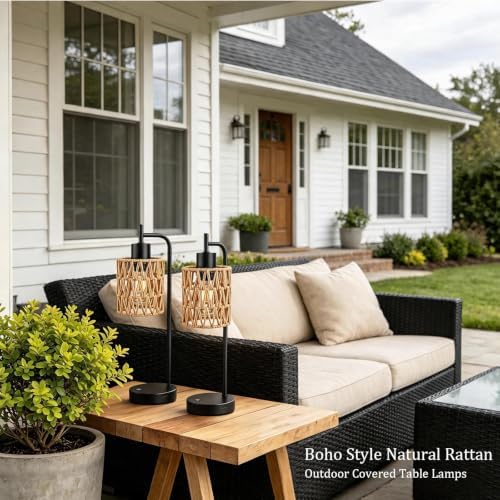 Rechargeable Outdoor Patio Table Lamps, Cordless, Set of 2 - Image 7
