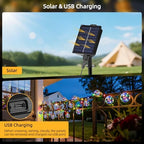 MERRIMAX M Solar String Lights Outddor, 257LEDs 25Ft Solar Powered Fairy Lights with 20 G50 Bulbs, 8 Modes Waterproof Solar Patio Lights Outside for Fence Camping Porch Balcony Decor (Multicolored) - Image 2