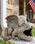 Real Gargoyle Sculpture Gutter Diverter Rain,Eco-Friendly Resin Gutter Extender Diverter,Demon Decor Gutter Extension Downspout, Splash Block, Perfect for 3"x4" Gutter Downspout Extension by EuirostWelcometovisit