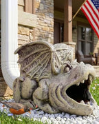 Real Gargoyle Sculpture Gutter Diverter Rain,Eco-Friendly Resin Gutter Extender Diverter,Demon Decor Gutter Extension Downspout, Splash Block, Perfect for 3"x4" Gutter Downspout Extension by EuirostWelcometovisit