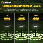 Ensenior Solar Lights Outdoor, 8 Pack, Cool White, Unique Light Pattern - Image 6