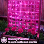 YEGUO 4 Pack Pink Solar Fairy Lights, Each 33ft 100 LED Christmas Lights Outdoor Waterproof, 8 Modes Sliver Wire Solar String Lights - Image 5