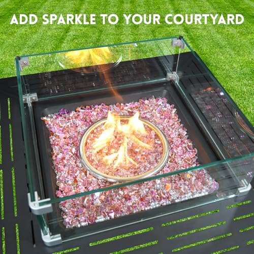 GasSaf 1/4 Inch Rose Gold Fire Glass Reflective Tempered Fireglass, 20 lb - Image 6