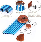 Memorial Wind Chimes for Loss of Loved One – Sympathy Wind Chimes for Dad, Mom, Baby, Brother, or Friend – Outdoor Bereavement Gift, Blue (Teardrop Design) - Image 5