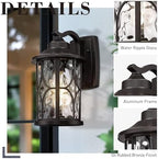 zeyu Oil Rubbed Bronze 2-Pack 12-Inch Exterior Wall Sconce, ZX48BWG-2PK ORB - Image 2