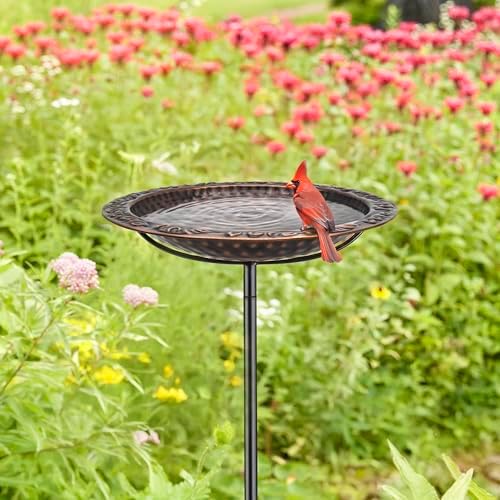 Good Directions Bronze Finish Bird Bath on Garden Pole 13" - Image 2