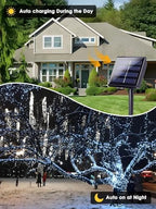 Solar String Lights Outdoor 6 Pack 600 LED 198FT Christmas Light Cool White - Image 2