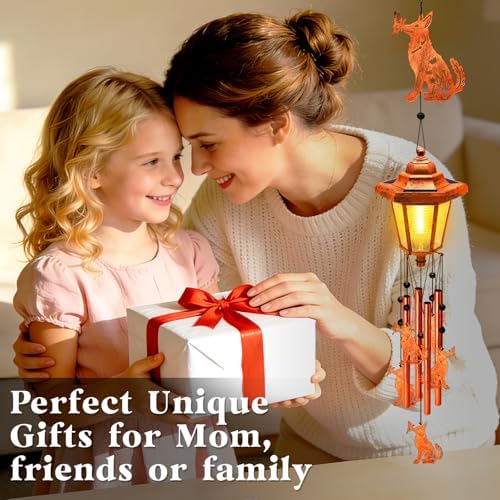 Dog Solar Wind Chimes for Outside, Birthday Gifts for Mom Women Grandma Mother's Day Memorial, 34-Inch Windchimes with Wind Spinner, Outdoor Hanging Solar Lights Waterproof Garden Decor Patio Yard - Image 7