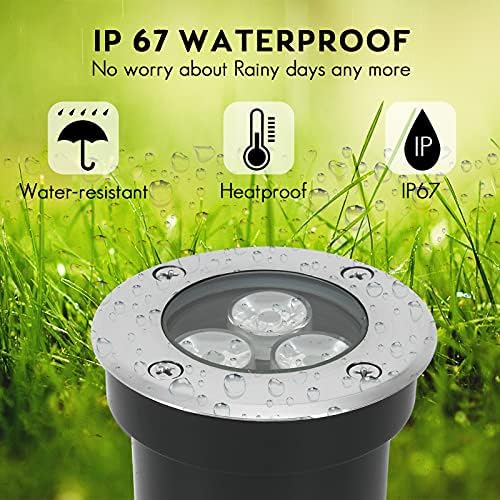 Low Voltage Landscape Lighting In-ground Light LED Well Lights 3W 12V 24V Outdoor Landscape Light Waterproof IP67 Pathway Driveway Deck Step Fence Garden Lights - Image 4