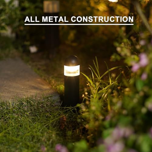 GOODSMANN Landscape Lighting 8PK Low Voltage Landscape Lighting 3W 60 Lumen LED Landscape Bollard Path Lights Outdoor 2700K Warm White Black with Cable Connectors Replaceable LED Bulbs - Image 6