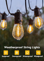 Minetom 34FT Solar String Lights Outdoor with Remote, Patio Lights - Image 3