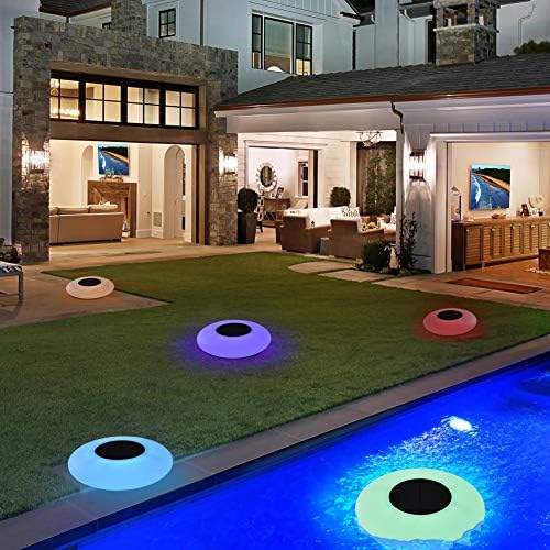 GEEDIAR Floating Pool Lights Solar Swimming Pool Light with 16 Color Changing Outdoor Decorations Light Waterproof LED Lights for Patio,Garden and Pool… - Image 3