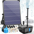 Antfraer 12W Solar Fountain Pump & Pond Filter Kit – Integrated Filtration System with 4 Nozzles, 6.6FT PVC Tubing Pond Filter for Outdoor Ponds, Gardens, Waterfalls, Fountains by Antfraer