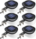DBF Outdoor Solar Gutter Lights - Solar Fence Lights Outdoor Waterproof LED Deck Lighting Wall Mount Decorative Auto On/Off for Eaves Yard Garage Garden Deck Patio Railing (6 Pack) by DBF
