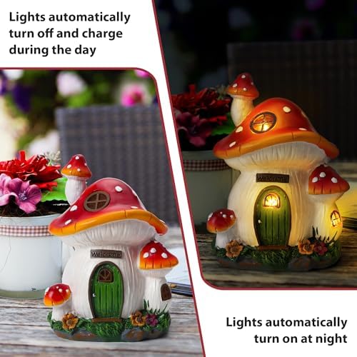 Mushroom House Garden Statue Outdoor, Outdoor Garden Decoration - Image 3