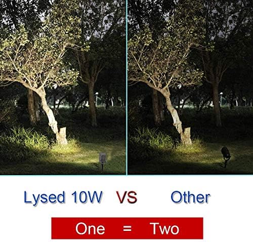 10W Low Voltage Landscape Lights 12V LED Spotlights Outdoor IP66 Waterproof Garden Lights,3000K Warm White Light Lawn Floodlight Stakes(6 Pack) - Image 7