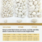 FANTIAN 20 lbs White Pebbles for Indoor Plants, 0.8-1.2 inch Small River Rocks for Plants. Decorative White Stones for Planters Vase Fish Tank and Outdoor Garden Landscaping Rocks - Image 2