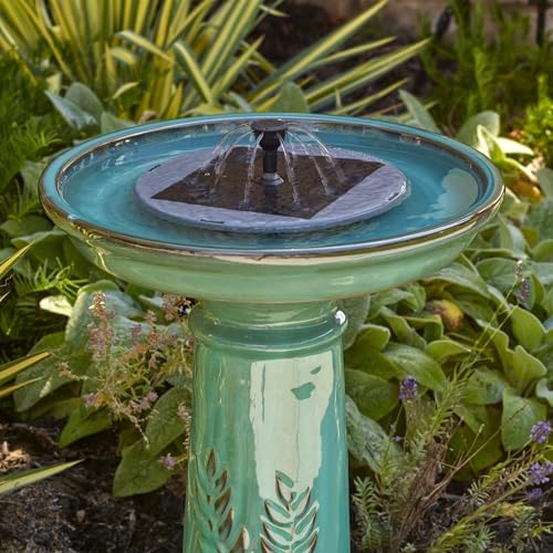 Smart Solar Aquanura IntelliSolar® Ceramic Outdoor Solar-Powered Fountain Kit, Converts Traditional Birdbath or Pond Into a Solar Fountain by SmartSolar
