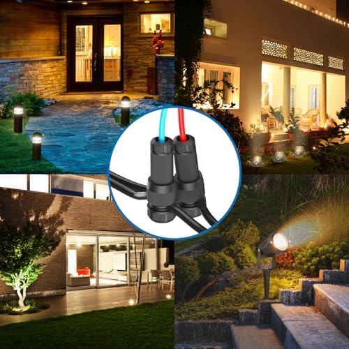 Low Voltage Wire Connectors - Outdoor LED Landscape Lighting Connector 12-18 Gauge Waterproof Landscape Lights Connector for Outside Path Light Deck Light Yard Light Backyard Lighting (60 Pack) - Image 7