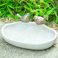 MUMTOP Bird Baths for Outdoor, Resin Garden Ground Birdbath Bowl Yard Decor by MUMTOP