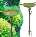 Metal Bird Bath for Outside,41.5" Freestanding Garden Birdbath Bowl by YALINKA