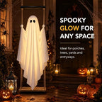 4.9FT Large Pre-Assembled Hanging Swing Ghost Halloween Decorations Outdoor - Image 2