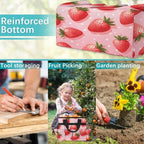 Strawberry Garden Tool Bag Organizer Heavy Duty Summer Fruit Gardening Tote Bag with 10 Pockets for Women Men Gardening Gifts - Image 7
