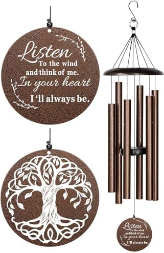 Sympathy Wind Chimes for Loss of Loved One, 40 Inch Memorial Wind Chimes for Loss of Loved Father/Mother/Lover, Commemorative Sympathy Bereavement Gifts for Condolences/Funeral (Copper) by NETAEX