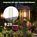 XMCOSY+ 4-Pack Solar Pathway Lights Outdoor, 25 Lumens Solar Garden Lights - Image 4