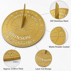 Personalized 50th Anniversary Sundial Gifts for Couples, Custom Sundial Wedding Gifts,Custom Calibrated Metal Sundial Sign for 30th, 40th, 60th, 70th Anniversary - Image 4