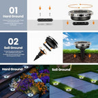 SOLPEX Solar Ground Lights Outdoor, Pathway Lights 20 Pack Cool White - Image 6