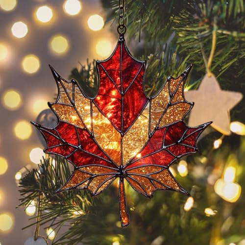 Autumn Maple Leaf Acrylic Suncatcher - Image 6