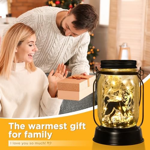 kyoryuger Alaskan Malamute Gifts for Women/Men, Pet Solar Lanterns Alaskan Malamute Dog Lover Lantern Pet Loss Dog Memorial Lights Solar Garden Decoration for Yard,Patio,Torches Lights Home Decor - Image 4