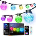 50ft RGB Outdoor String Lights Waterproof with 25 LED Dimmable Bulbs by PAIFAM