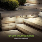 ASD LED 4 Inch Retaining Wall Light Fixture, Hardscape Paver Lighting | 5CCT, Low Voltage, Swivel, Waterproof, ETL Listed | 2W 130LM 2200K-5000K 12V | Landscape Step Illumination | Bronze, 8 Pack - Image 6