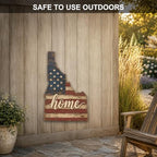 Idaho Home State Shape Sign – Vintage American Flag Wall Art - Image 4