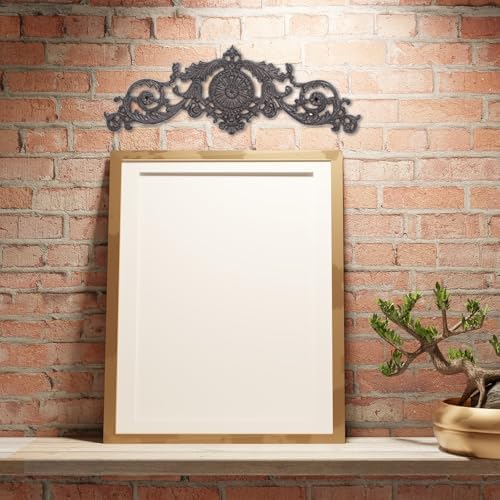 Sungmor Dark Brown Cast Iron Wall Decor - 17.5in Scroll and Floral Design - Image 6
